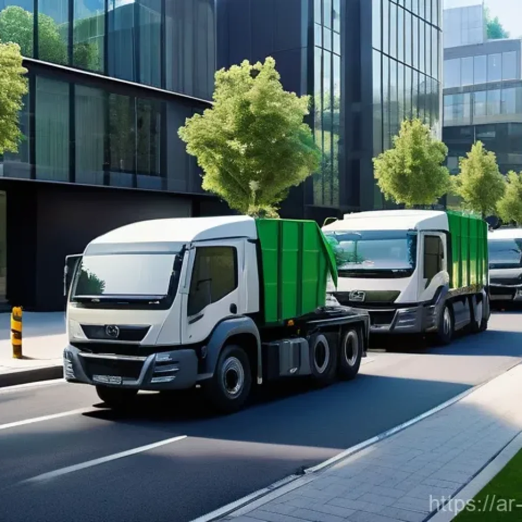 폐기물처리기사 필기 시험 과목별 정리 - Modern Urban Waste Collection and Transport**

A brightly lit, futuristic cityscape at dawn, with sl...