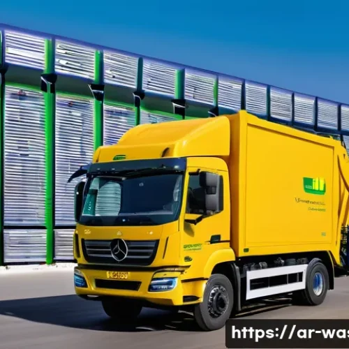 Home 26 폐기물처리 공정 프로세스 단계별 분석 - **Urban Waste Collection and Smart Sorting Facility**
A wide-angle, dynamic street-level view of...